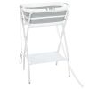Dog Bath Tub Dog Washing Station, Elevated Foldable Dog Bathtub with Hose, Storage Shelf, for Small Dogs Puppies Gray