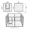 Dog Playpen Indoor Fence Height Metal Exercise Pen with Door Small Puppy/Medium/Large Dogs Animal Pet for Outdoor, Garden, Yard(Shipment from Walmart)