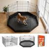 Dog Playpen 30 Inch 8 Panels Foldable Exercise Pen with Bottom Pad, Indoor Metal Pet Fence with Door, Heavy Duty Puppy Crate Kennel