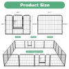 Metal Dog Playpen, 24 inch Height 8 Panels Pet Fence, Foldable Dog Pen for Indoor Outdoor