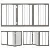63" x 30" Gray Wooden Pet Fence