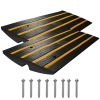 Curb Ramp, 2 Pack, 2.6" Rise, Rubber Driveway Ramps, Heavy Duty 33069 lbs Weight Capacity Threshold Ramp