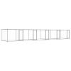 Dog Cage with Doors Gray 32.8'x6.6'x4.9'Galvanized Steel