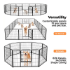 Dog Playpen Indoor Fence Height Metal Exercise Pen with Door Small Puppy/Medium/Large Dogs Animal Pet for Outdoor, Garden, Yard(Shipment from Walmart)