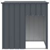 Dog House with Roof Anthracite 43.3x40.6x42.9" Galvanised Steel