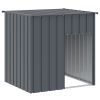 Dog House with Roof Anthracite 43.3x40.6x42.9" Galvanised Steel