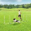 Sturdy Dog Weaves Poles Pet Speed and Agility Equipment Dogs Obstacle Outdoor w/ Storage Bag