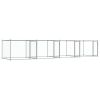 Dog Cage with Doors Gray 26.2'x6.6'x4.9'Galvanized Steel