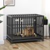 44'' Strong Pet Dog Crate Mobility Cage w/ Playpen Metal & Removeable Tray
