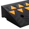 Rubber Curb Ramp 2 Pack, 5" Rise Height Heavy-Duty 33069 lbs/15 T Capacity Threshold Ramps, Driveway Ramps with Stable Grid Structure for Cars