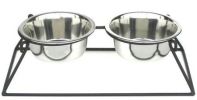 Pyramid Elevated Double Dog Feeder