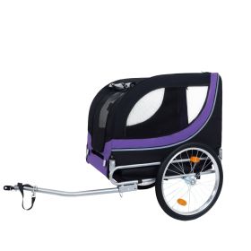 Large Folding Bike Trailer for Dogs – 66LB Capacity All-Terrain Pet Carrier, Durable Steel Frame for Cycling, Jogging, Camping & Outdoor Adventures (Color: as Pic)