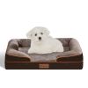 Orthopedic Dog Bed With High Support For Small And Large Breeds - Breathable, Waterproof Memory Foam Bed With Elevated Sides