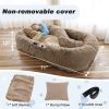 Human Dog Bed, 71"x45"x12" Size Fits You and Pets, Non-removeable Cover, Washable Faux Fur Dog Bed for People Doze Off, Napping Orthopedic Dog Bed